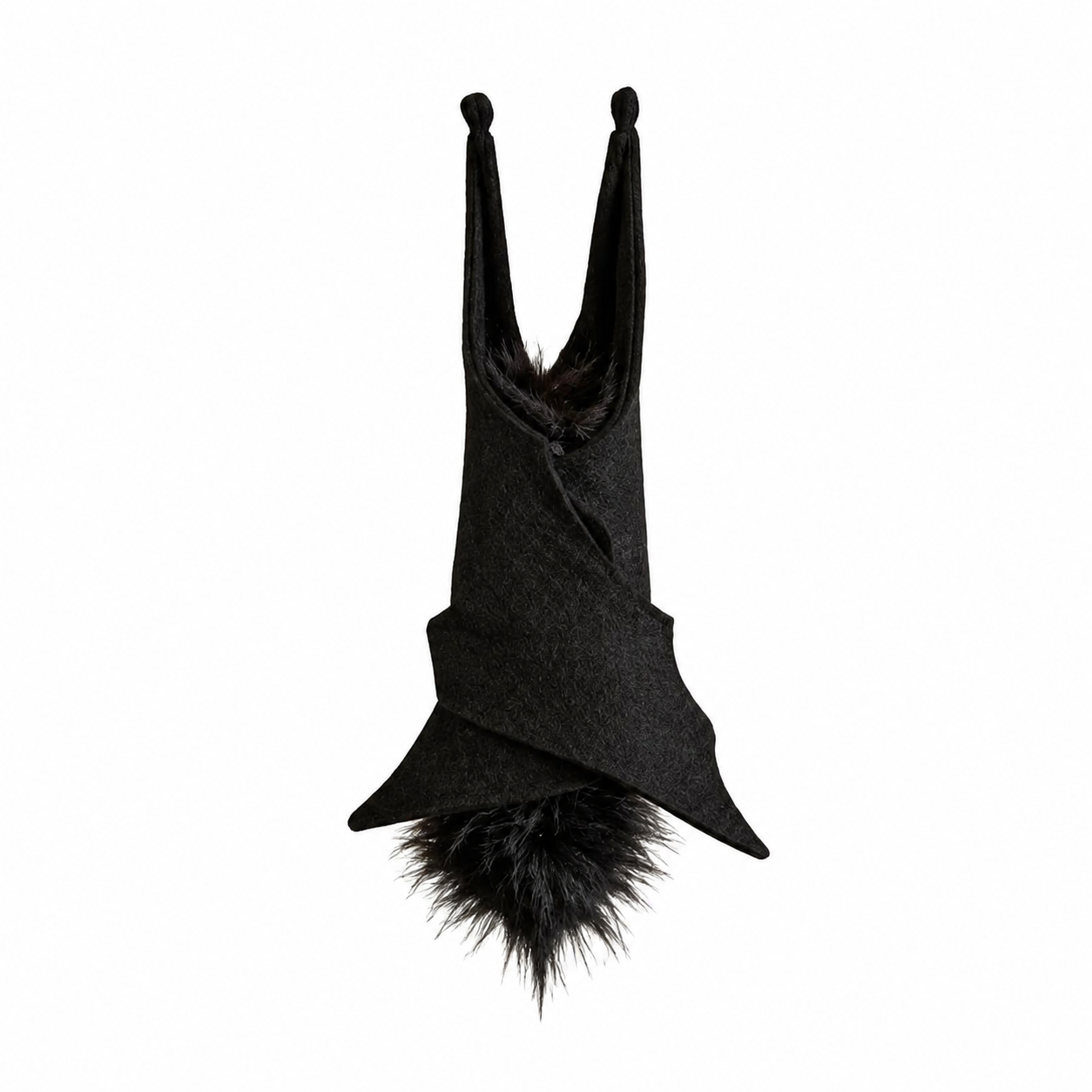Hanging Black Fabric Bat – 12.6-Inch Halloween Decoration